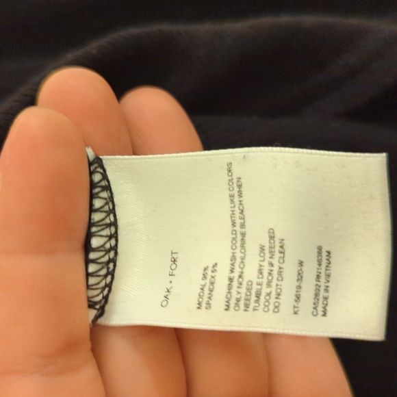 Oak & Fort Ribbed Modal blend Turtleneck (Sz M) - Picture 4 of 5